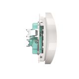 Simon Basic Gniazdo podwójne z/u z przesłonami 16A z. śrub. biały