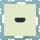 BERKER B.Kwadrat/S.1 Gniazdo HDMI z przyłączem 90st krem 3315438982 HAGER