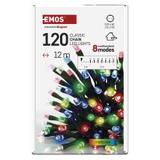 Lampki choinkowe Classic 120 LED 12m multikolor IP44 8 programów timer D4AM23 EMOS