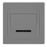 DECO Łącznik hotelowy z ramką uniwersalną pojedynczą z tworzywa DECO szary mat