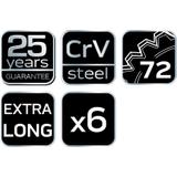 Klucze oczkowe z grzechotką, długie, zestaw 6 szt., 8 - 19 mm, miękkie etui