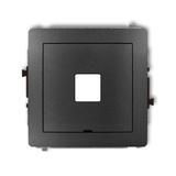 DECO Mechanizm gniazda multimedialnego pojedynczego bez modułu, bez pola opisowego (standard Keyston
