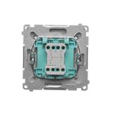 Simon Basic Łącznik dwubiegunowy 10A 250V szybkozłączka satynowy BMW2.01/29 KONTAKT