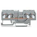 Złączka szynowa 4‑przewodowa 2,5mm2 szara 280‑833 WAGO