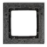 DECO Ramka uniwersalna pojedyncza - beton (ramka: antracytowa; spód: czarny)