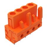 MCS-MIDI Classic gniazdo 4-bieg. pomarańczowe raster 5,08 mm