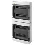 EP-LUX PLUS RN 4/76 (obudowy łączone 2x38mod) drzwi transparentne (N+PE) IP55