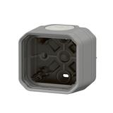 NOWE PLEXO - PUSZKA NATYNKOWA POJEDYNCZA Z PRZEPUSTEM MEMBRANOWYM SZARA