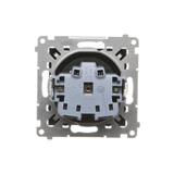 Simon 54 Gniazdo bez uziemienia z przesłonami 16A z. śrub. czarny