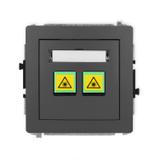 DECO Mechanizm gniazda światłowodowego/optycznego podwójnego grafitowy mat