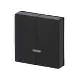 FUTURE Element obsługi z lampką neonową. Do ściemniacza świecznikowego z pamięcią 6565 U czarny mato