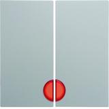 BERKER B.Kwadrat Klawisze z czerwoną soczewką do łącznika 2-klawiszowych biały 5316278999 HAGER