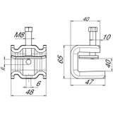 SSP 20-40 M6 V4A Zacisk nośny