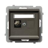 SONATA Gniazdo ekwipotencjalne pojedyncze - kolor czekoladowy metalik