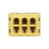 Złączka instalacyjna wciskana 6-przewodowa; Dwurzędowa; Na drut 0,75-2,5mm2; IEC 300V/24A; 10 szt. O