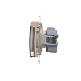 Simon 54 Gniazdo IP44 bez uszczelki 16A z. śrub. klapka transp. kremowy *Wymagana uszczelka ramki