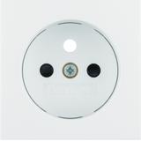 BERKER B.3/B.7 Płytka czołowa z przysłonami styków do gniazda z uziemieniem biały 3965761909 HAGER