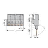 MCS-MIDI Classic gniazdo 20-bieg. szare raster 5 mm /10szt./ WAGO