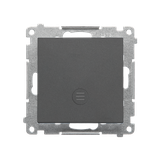 Simon 55 Przycisk zwierny pojedynczy zwierny z podświetleniem LED szybkozłączka Grafitowy mat