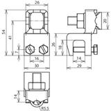 Zacisk krawędziowy 1-12 mm, do drutu 7-10 mm, TG/tZn