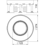RKFR2 7 V25, Okrągła kaseta z otw.na tubus