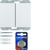 BERKER K.1 KNX RF quicklink Przycisk radiowy podwójny płaski biały 85656279 HAGER