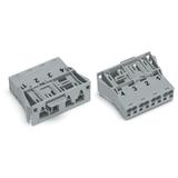 WINSTA wtyk 4-torowy SnapIn szary