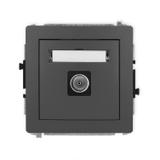 DECO Mechanizm gniazda antenowego pojedynczego TV grafitowy mat