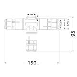SZPN 293X-3T złączka kablowa 3x1,5 trójnik czarna 39.2933 OPATÓWEK