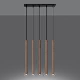 Sollux Lampa wisząca PASTELO 5L drewno SL.1269