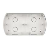 TREND Puszka montażowa pozioma podwójna biała