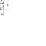 tehalit.SL Podstawa 20x55 czarny SL200551 HAGER