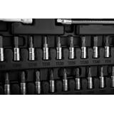 Klucze nasadowe 1/4", zestaw 46 szt.