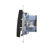 Simon 54 Przycisk pojedynczy zwierny z podświetleniem LED bez piktogramu 16A z. śrub. czarny