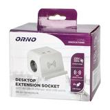 Listwa zasilająca nabiurkowa ładowarką USB śrubowym zaciskiem mocującym i przewodem 1,5m ( OR-AE-132