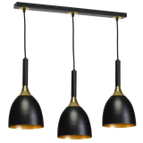 Milagro lampa wisząca Clark 3xE27 czarno/złota MLP6222