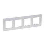 Niloe Step - ramka poczwórna 4x- kolor aluminium, Legrand