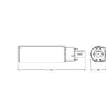 Lampa DULUX D E LED FR 18 ECG, AC mains 7W 840 G24q-2
