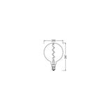 Lampa LED Vintage 1906 CL GLOBE200 Filament szkło przezroczyste SMOKE 12 non-dim 5W 818 E27