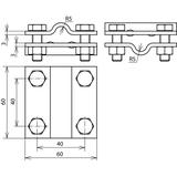 Zacisk krzyżowy bez przekładki, St/tZn