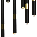 MILAGRO Lampa wisząca MONZA BLACK/GOLD 7xG9 8W