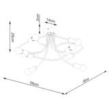 Żyrandol LEVAR 8 czarny