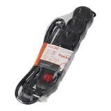 Przedłużacz 5-krotny 2P+Z (Schuko), z wyłącznikiem, 5m H05VV-F 3x1,5mm2, Imax=16A, płaska wtyczka, c ES-7(GS)/B/5 ORNO