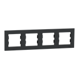 Miluz ED, Ramka 4-krotna pozioma, antracyt