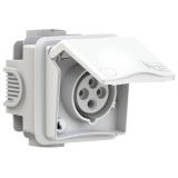 GNIAZDO ZABUDOWANE SERIA DESIGN IP44 gniazdo podtynkowe przelotowe 16A 3P+Z 400V 884-6v PCE