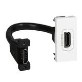 Mosaic Gniazdo Hdmi Typu A Z Przewodem Biały 078778 LEGRAND