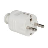 WTYCZKA JEDNOFAZOWA Z TWORZYWA 10/16A  2P+Z typ „Uni-Schuko” biała  IP20