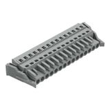 MCS-MIDI Classic gniazdo 15-bieg. szare raster 5 mm /25szt./ WAGO