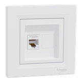 Asfora, gniazdo komputerowe RJ45 kat.5e, UTP, biały EPH4300121