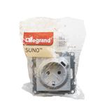 Suno Gniazdo Pojedyncze Z Uziemieniem Schuko 2P+Z 16A 250 V + Usb Typ C 1,5A 5 V Aluminium 721329 LEGRAND